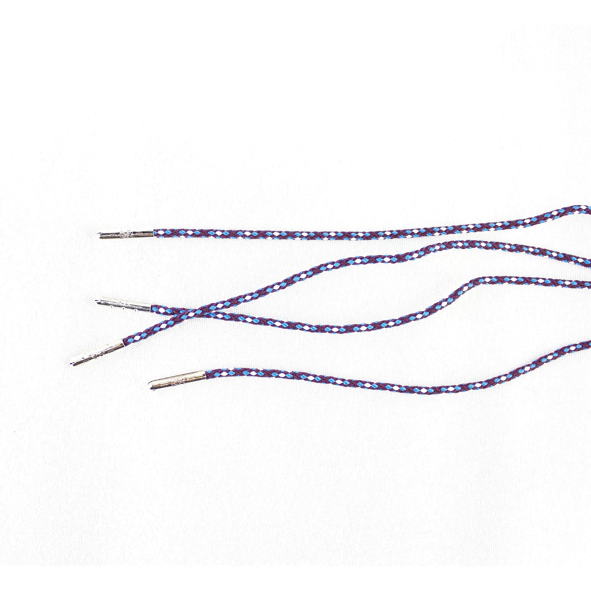 Blue, white and purple laces for dress shoes, Length: 32"/81cm-Stolen Riches