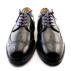Blue, white and purple laces for dress shoes, Length: 32"/81cm-Stolen Riches