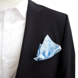 Bishop Blue - Merrow Stitch Pocket Square (11”x11”) - Stolen Riches