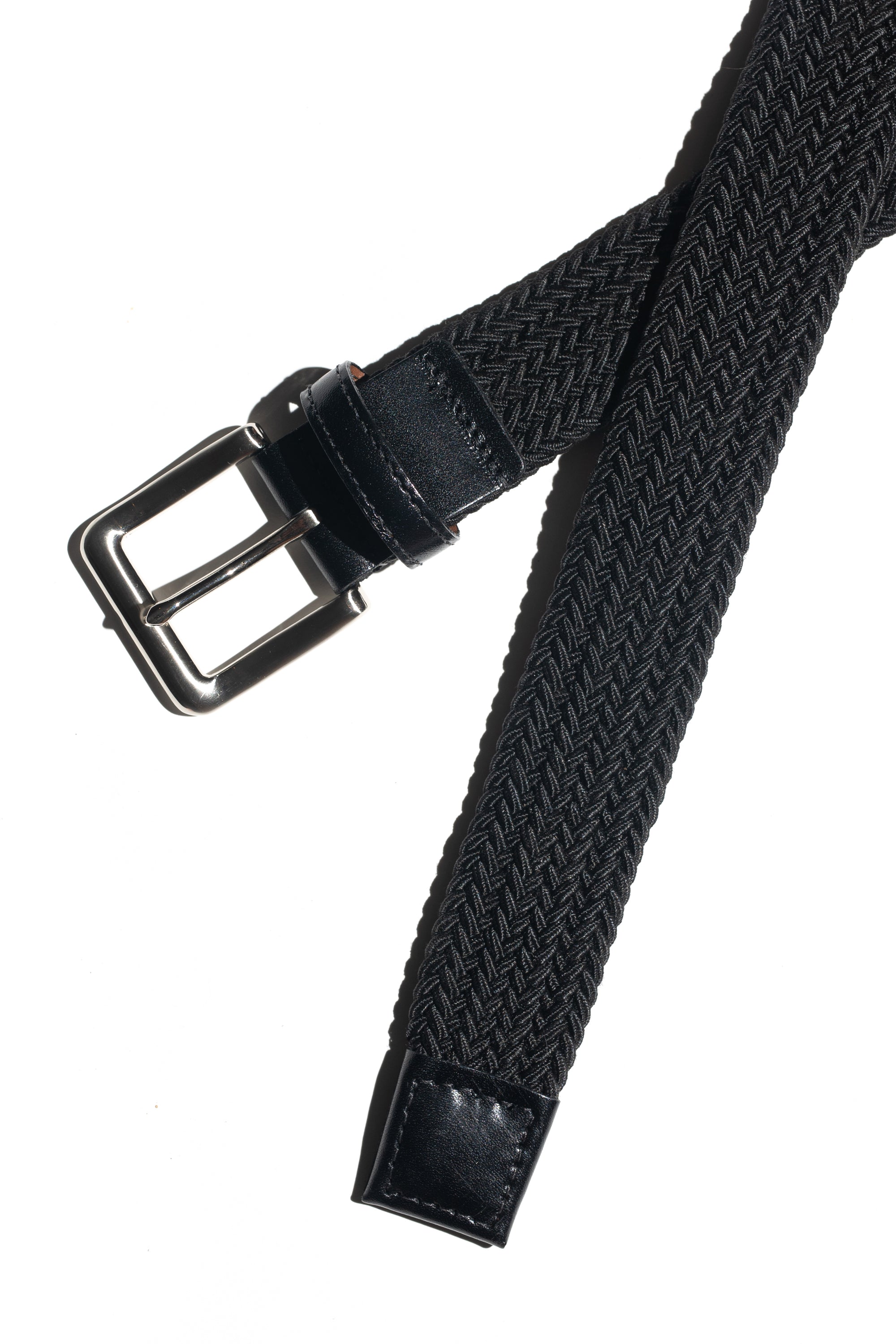 Black - Woven Stretch Belt