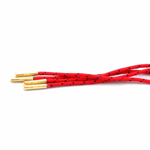 Red and black dots laces for dress shoes, Length: 32"/81cm-Stolen Riches