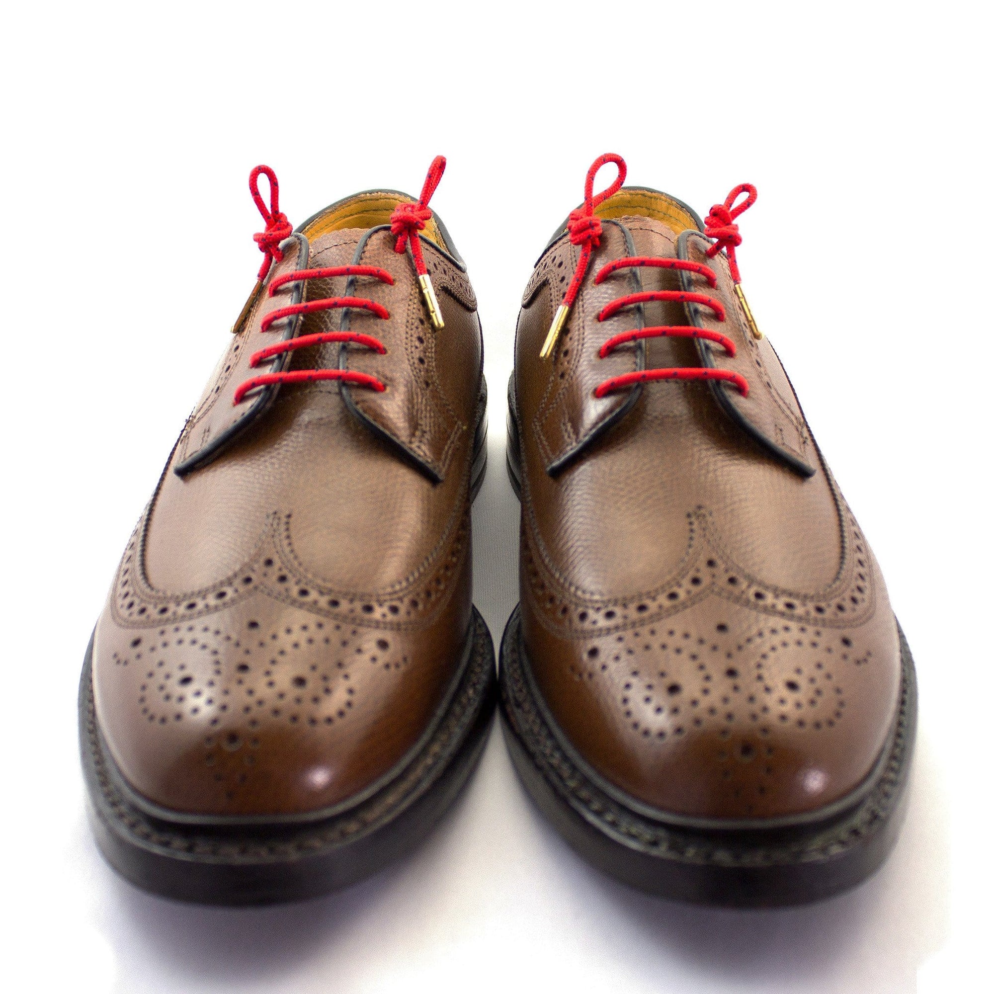 Red and black dots laces for dress shoes, Length: 27"/69cm-Stolen Riches