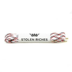 White wave laces for sneakers (Length: 45"/114cm) - Stolen Riches