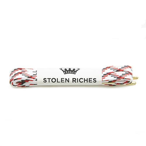 White wave laces for sneakers (Length: 45"/114cm) - Stolen Riches