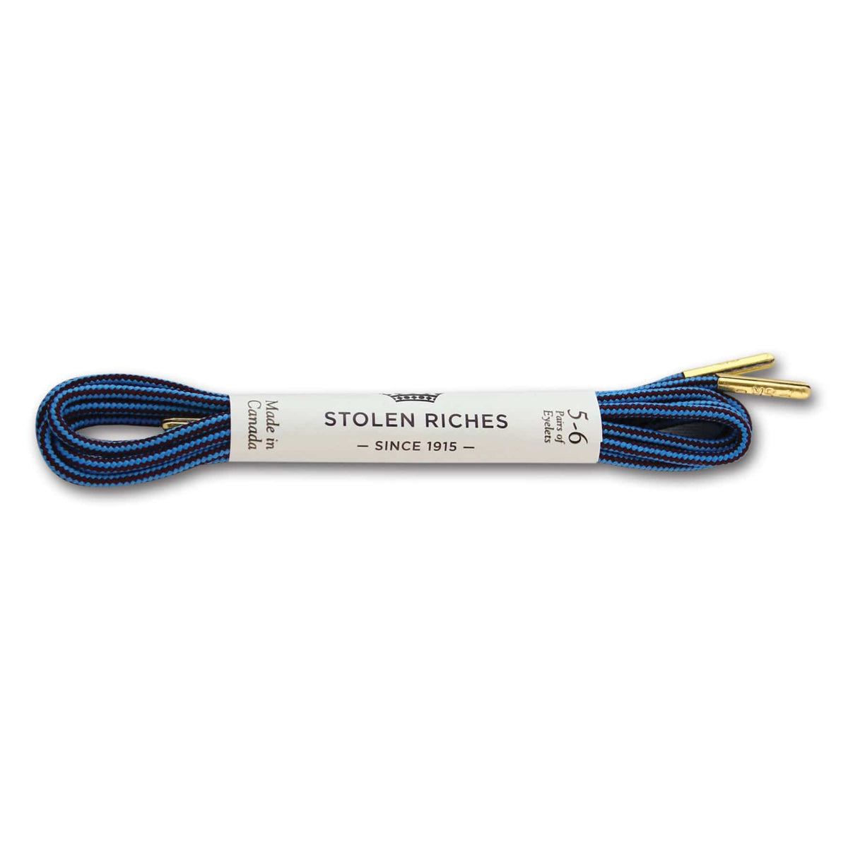 Blue and maroon laces for dress shoes, Length: 27"/69cm-Stolen Riches