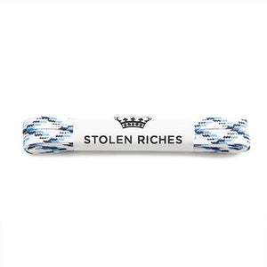 White wave laces for sneakers (Length: 45"/114cm) - Stolen Riches