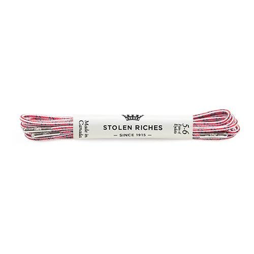 Patterned Red Colored Dress Shoe Lace, Shoe String Metal Tips