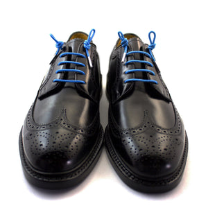 Hot blue laces for dress shoes, Length: 27"/69cm-Stolen Riches