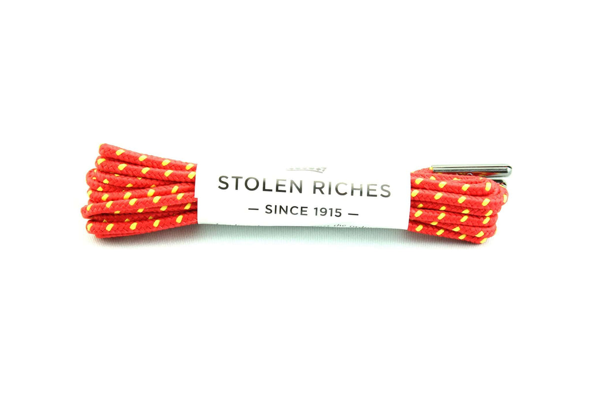 Red and yellow laces for boots (Length: 54"/137cm) - Stolen Riches