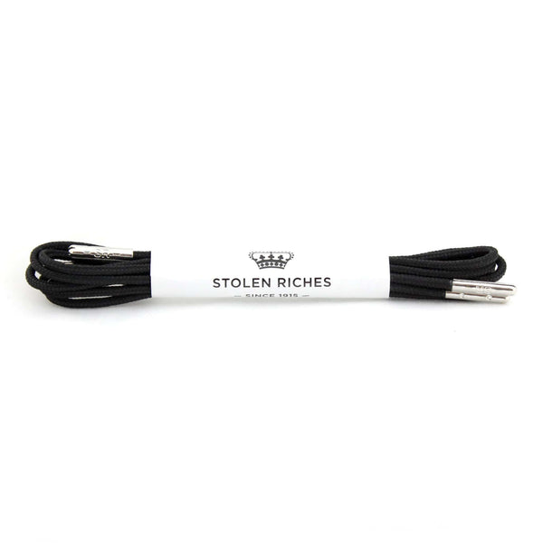 Black Colored Dress Shoe Lace, Shoe String Metal Tips