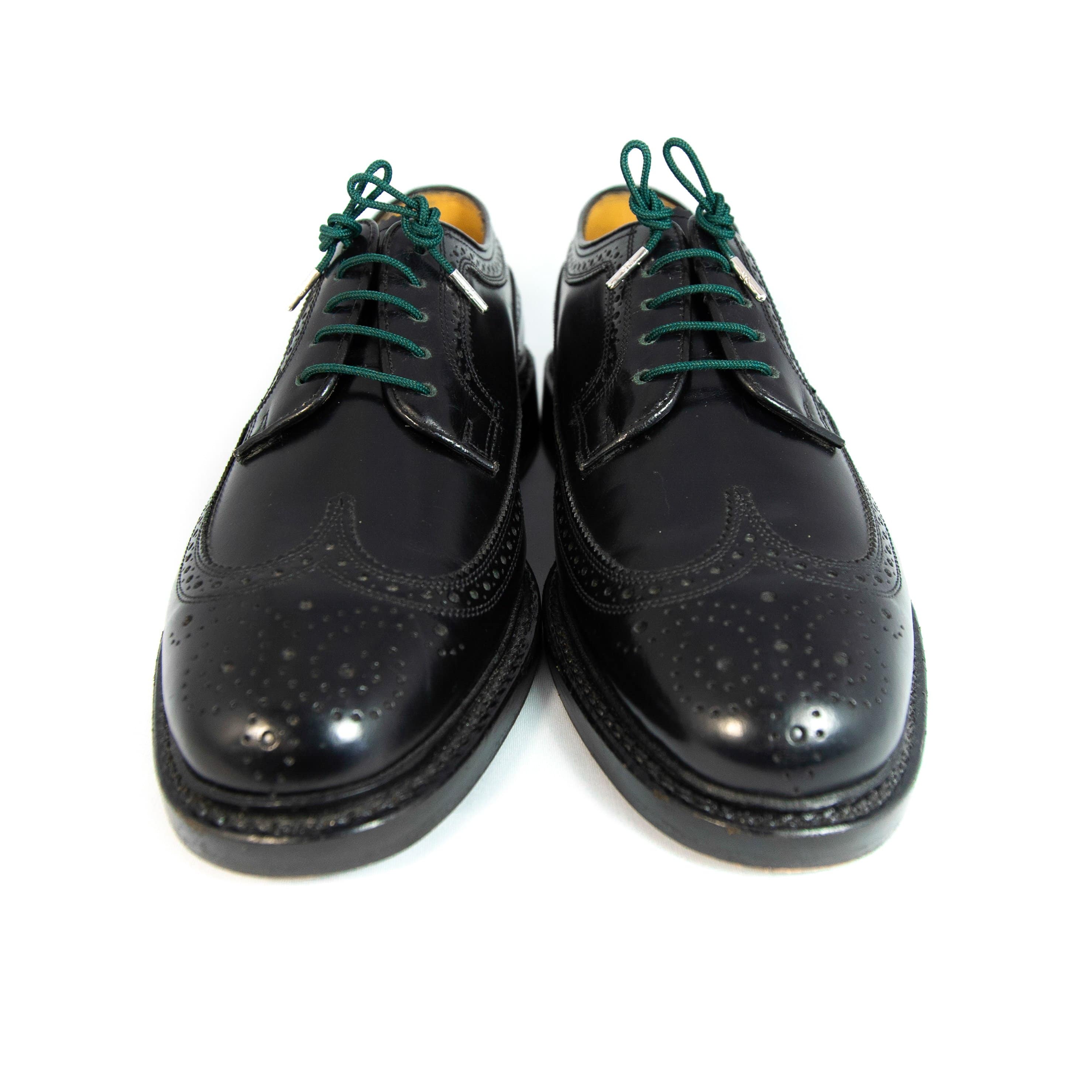 Forest green laces for dress shoes, Length: 27"/69cm-Stolen Riches