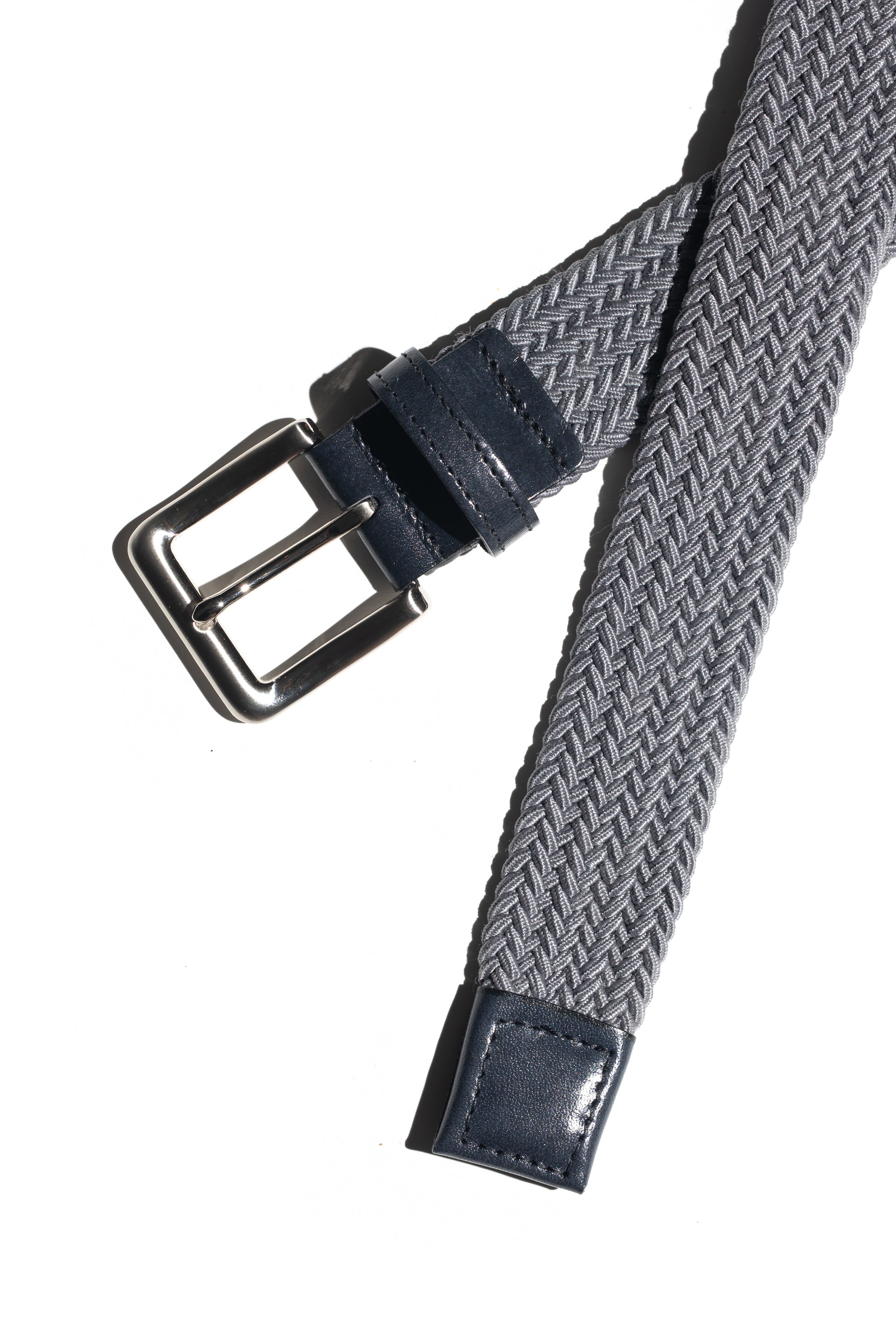 Grey - Woven Stretch Belt