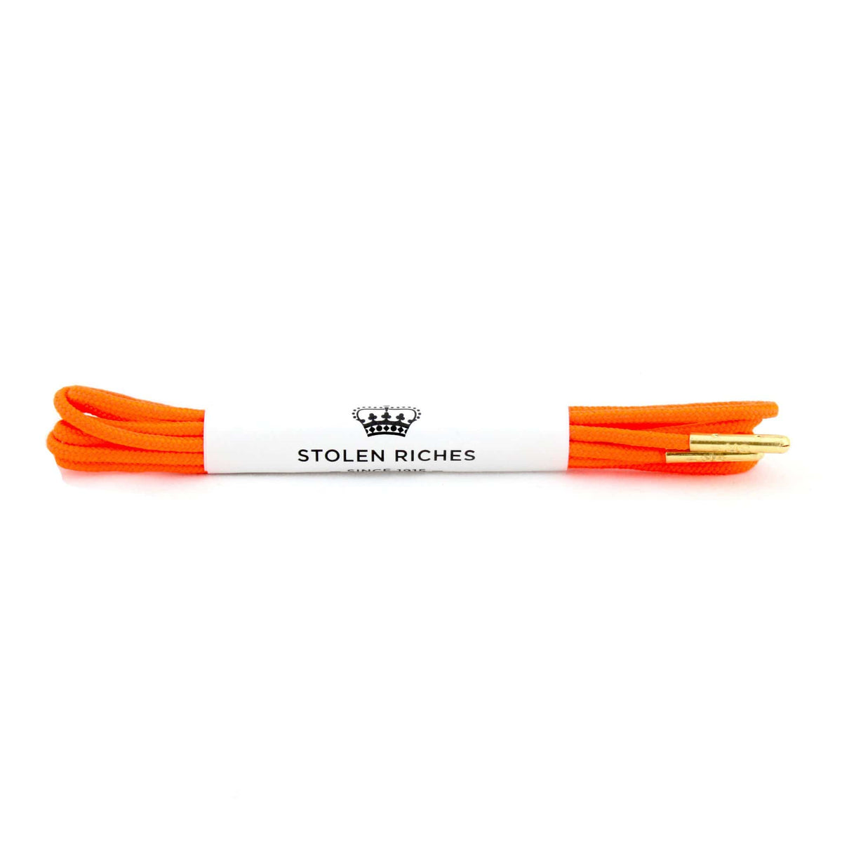 Neon orange laces for dress shoes, Length: 27"/69cm-Stolen Riches