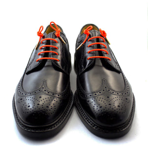 Neon orange laces for dress shoes, Length: 27"/69cm-Stolen Riches