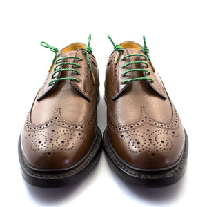 Green and white dots laces for dress shoes, Length: 32"/81cm-Stolen Riches