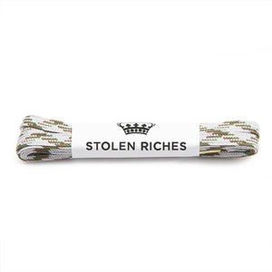 White wave laces for sneakers (Length: 45"/114cm) - Stolen Riches