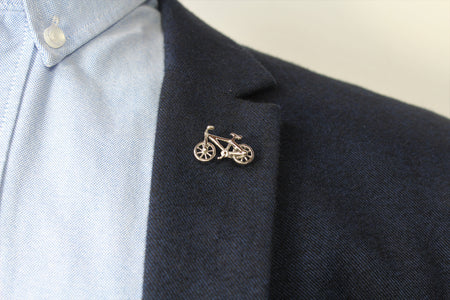 Bicycle Lapel Pin on blazer - Stolen Riches