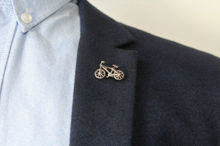 Bicycle Lapel Pin on blazer - Stolen Riches