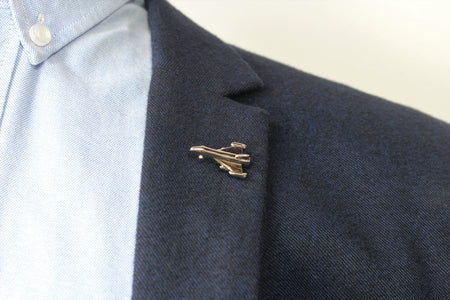 Plane Lapel Pin on blazer - Stolen Riches