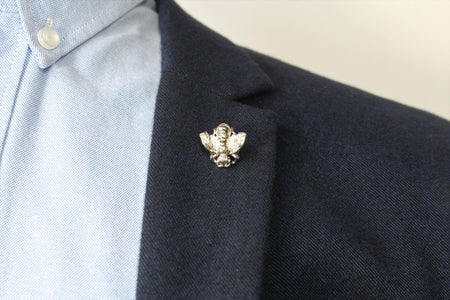 Bee Lapel Pin on blazer - Stolen Riches