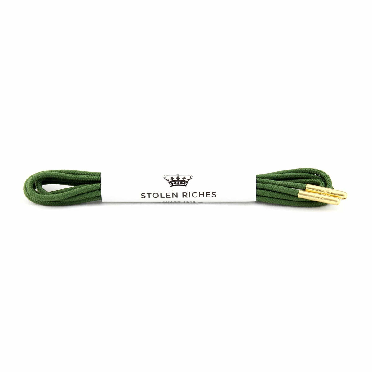 Army green laces for dress shoes, Length: 32"/81cm-Stolen Riches