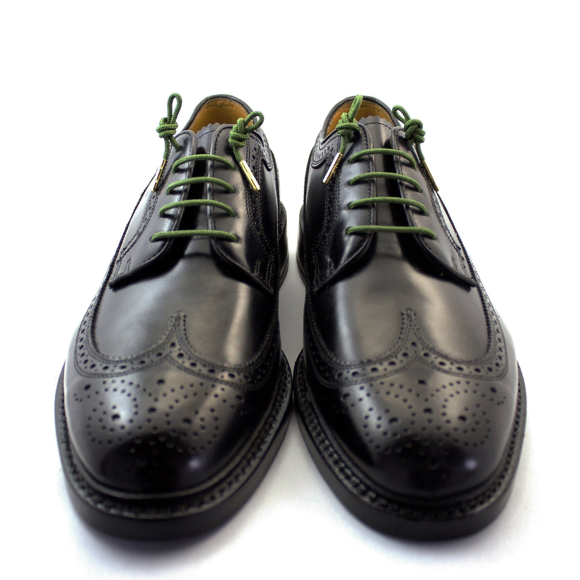 Army green laces for dress shoes, Length: 27"/69cm-Stolen Riches