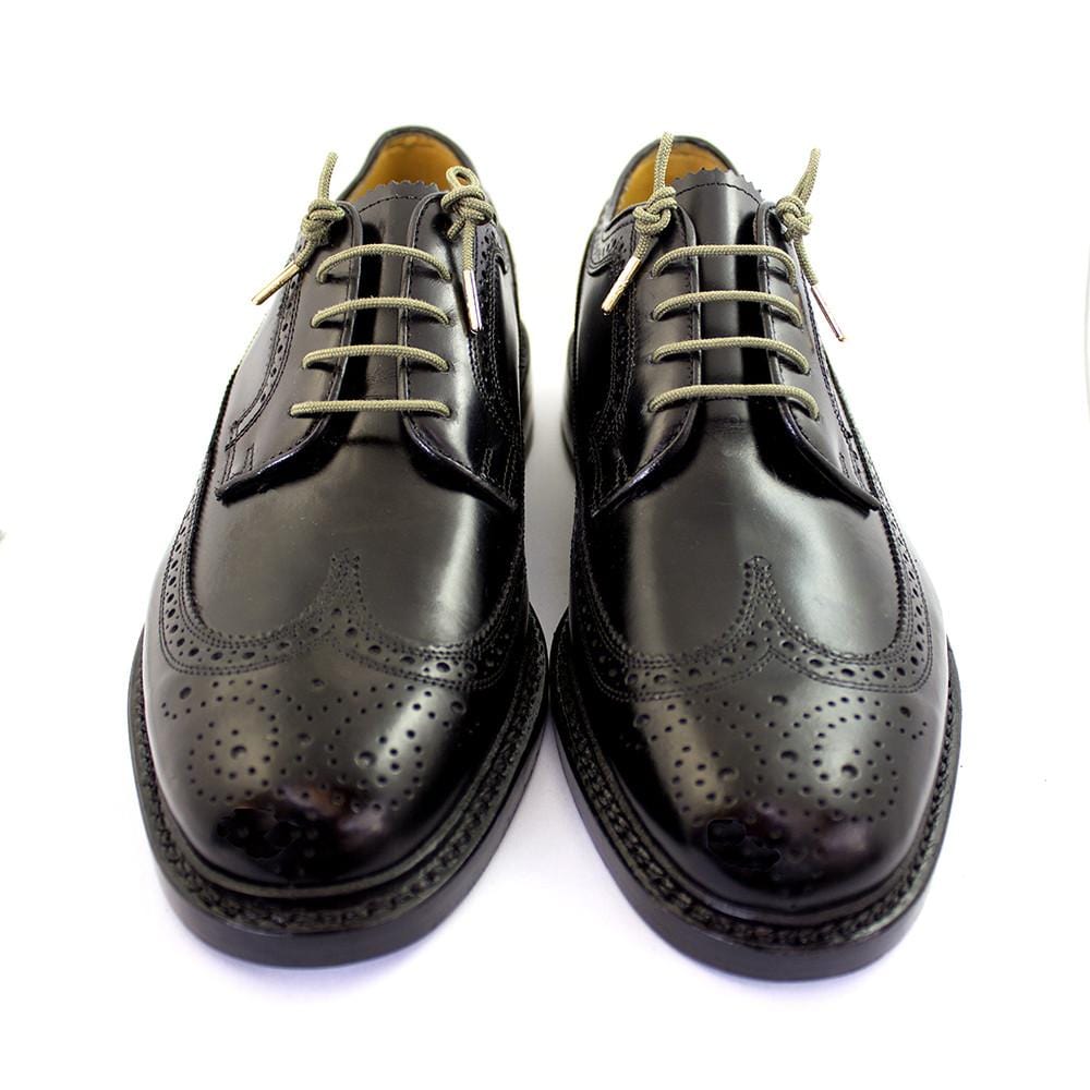 Olive green laces for dress shoes, Length: 32"/81cm-Stolen Riches