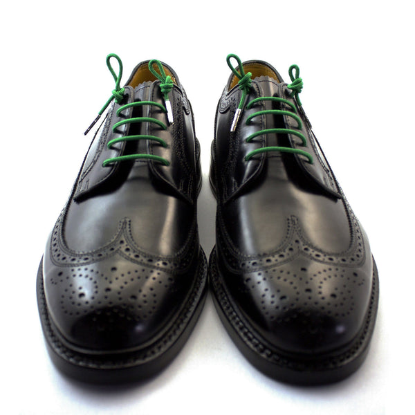 green dress shoe laces Green Waxed Dress Shoelaces