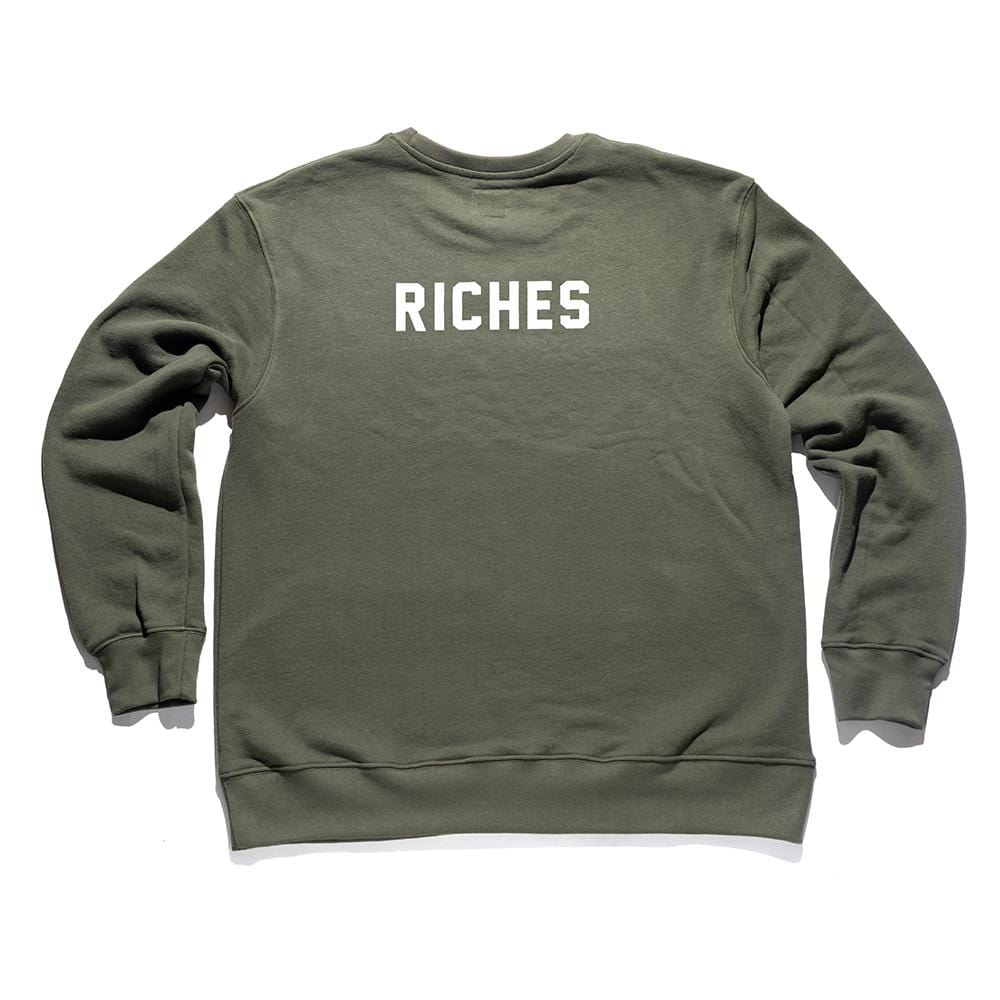 Olive Crew Neck - Logo