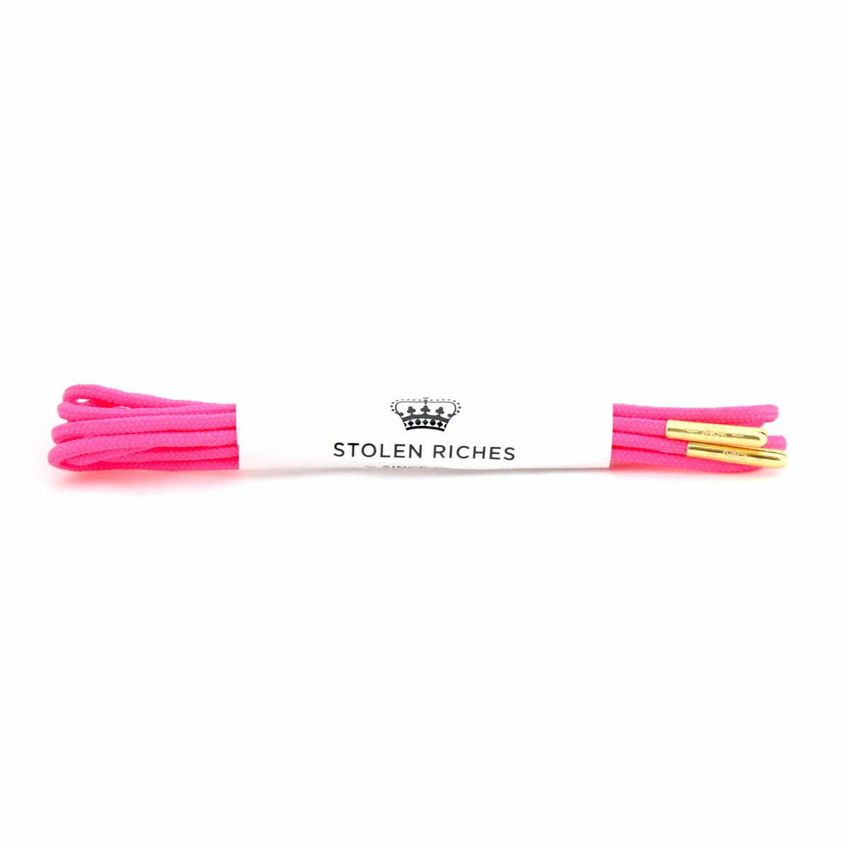 Neon pink laces for dress shoes, Length: 27"/69cm-Stolen Riches