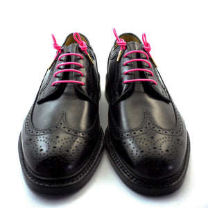 Neon pink laces for dress shoes, Length: 32"/81cm-Stolen Riches