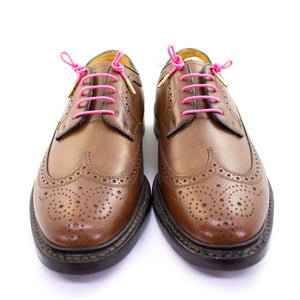 Neon pink laces for dress shoes, Length: 27"/69cm-Stolen Riches