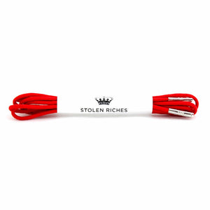 Red Color Dress Shoe Lace, Shoe String Metal Tips - Stolen Riches Red Color Dress Shoe Lace, Shoe String Metal Tips - Stolen Riches