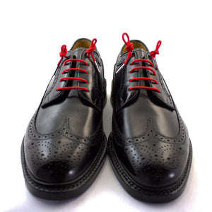 Bright red laces for dress shoes, Length: 27"/69cm-Stolen Riches