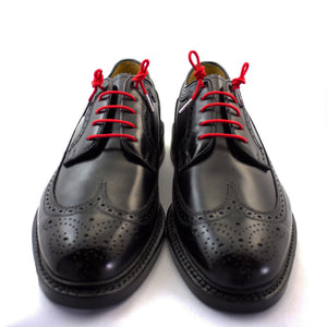 Bright red laces for dress shoes, Length: 32"/81cm-Stolen Riches