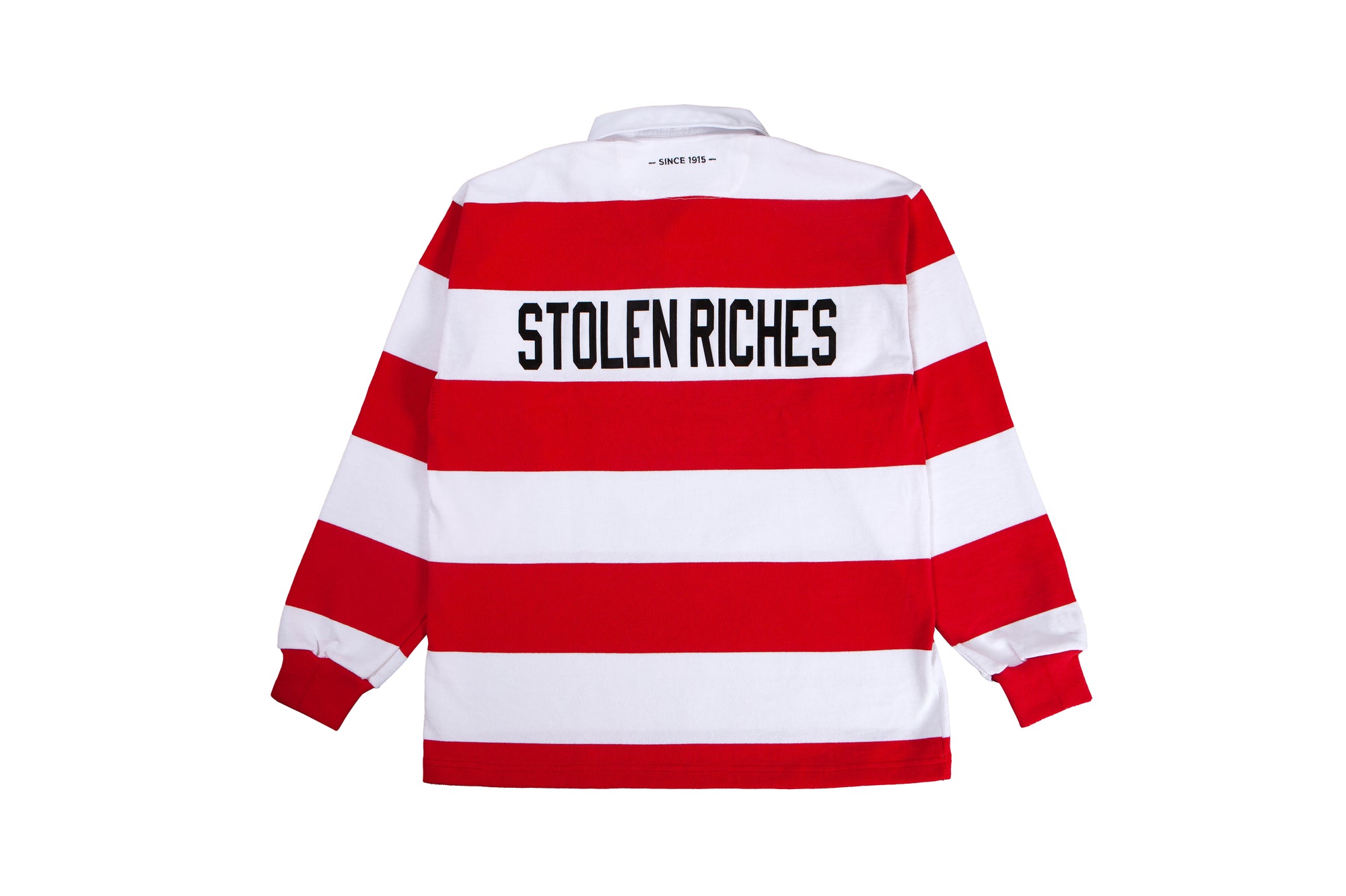 Red and White Stripe Rugby Shirt