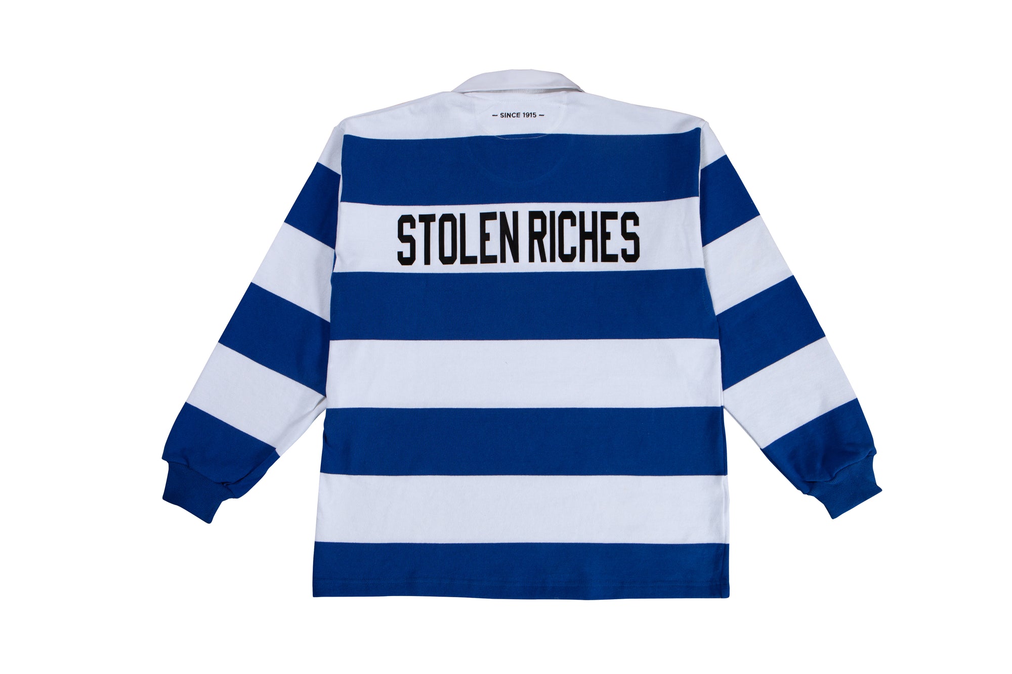 Royal Blue and White Stripe Rugby Shirt