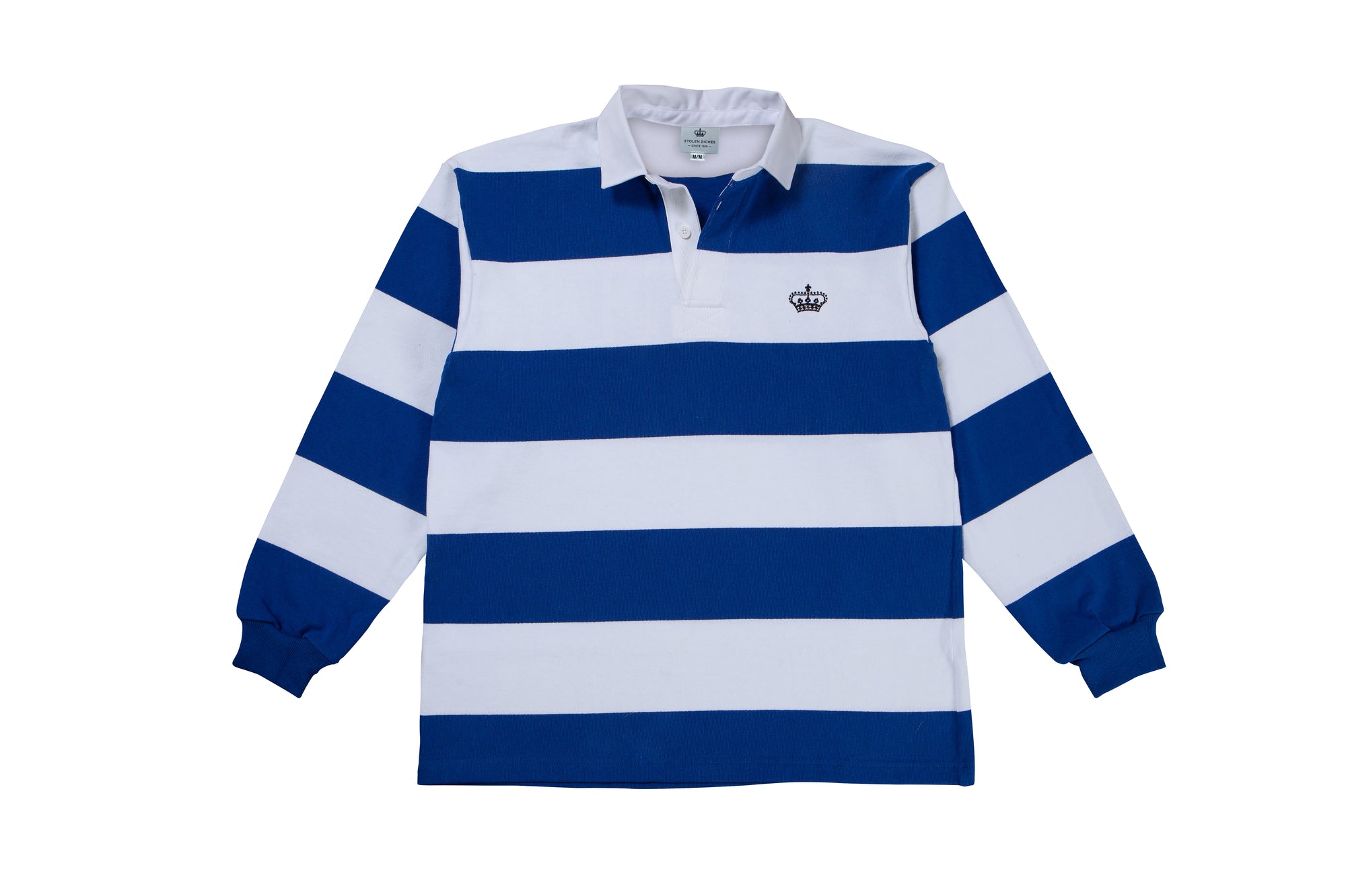 Royal Blue and White Stripe Rugby Shirt