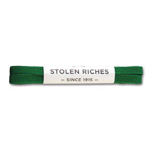 Emerald green laces for sneakers (Length: 45"/114cm) - Stolen Riches