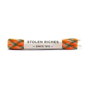 Camo orange laces for sneakers (Length: 45"/114cm) - Stolen Riches