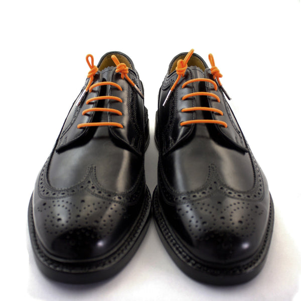 orange dress shoe laces Orange Waxed Dress Shoelaces 36"