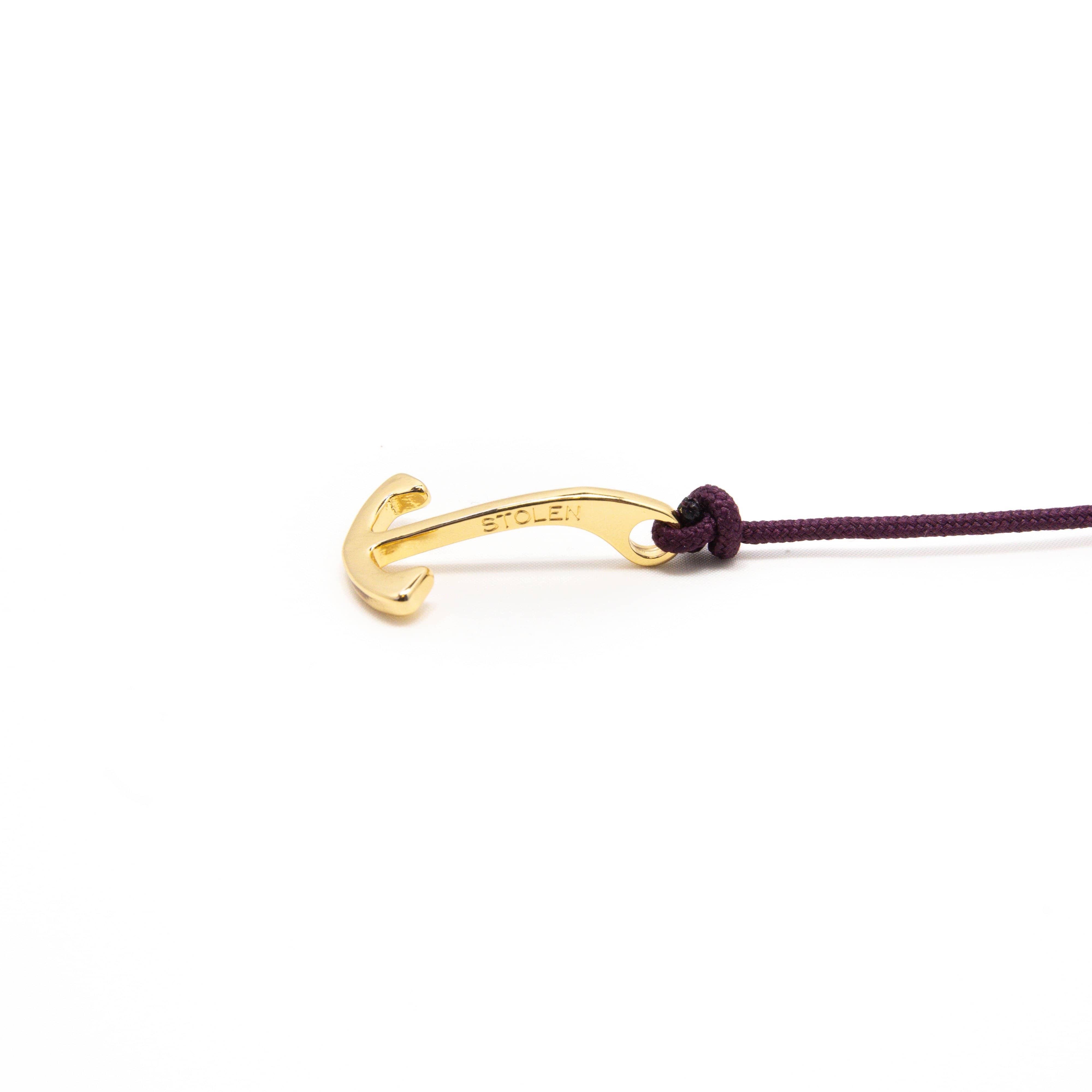 Adjustable anchor bracelet, gold-Wrist Wear-Stolen Riches / CA