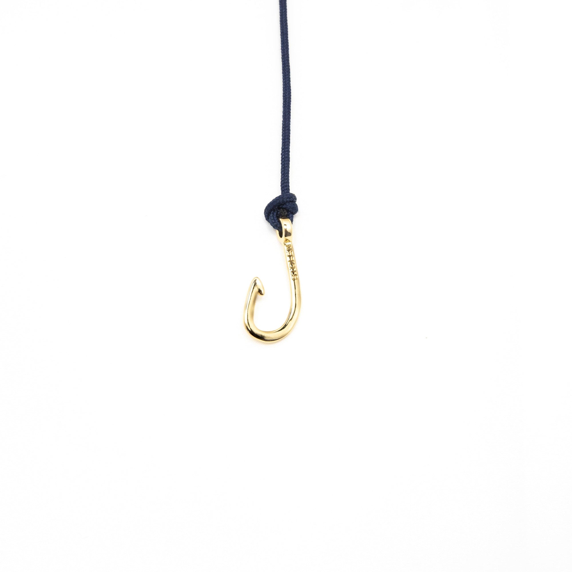 Navy Blue Men's Bracelet With Gold Hook - Stolen Riches