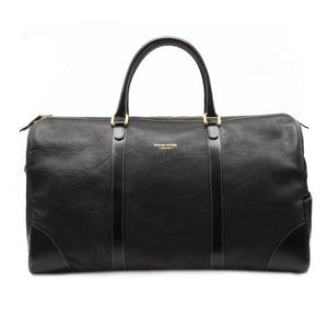 Weekend bag, black leather