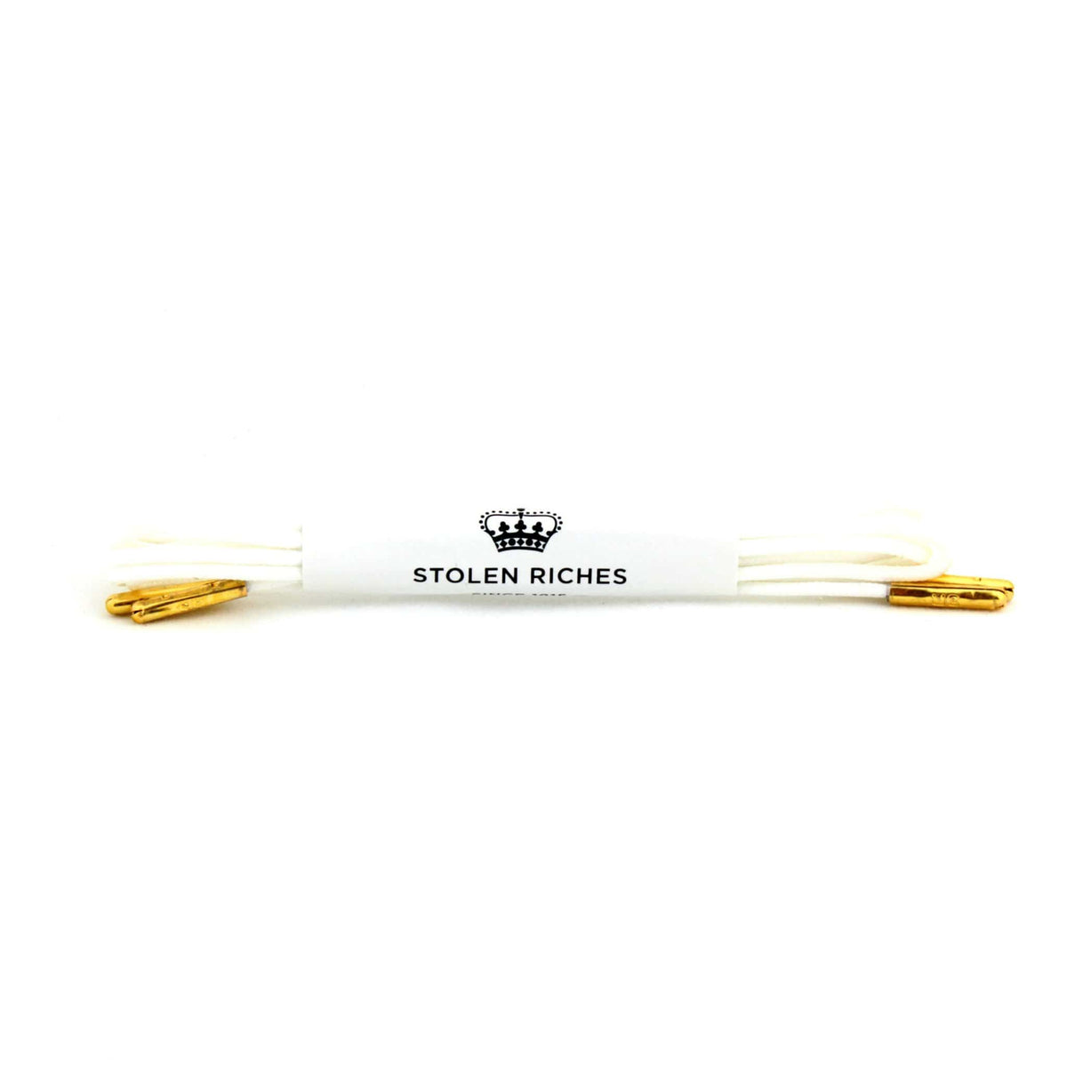 Bright white laces for dress shoes, Length: 32"/81cm-Stolen Riches