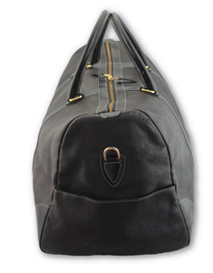 Weekend bag, black leather