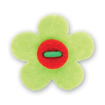 Flower Lapel Pin - Avalon Green with Portsalon Red - Stolen Riches