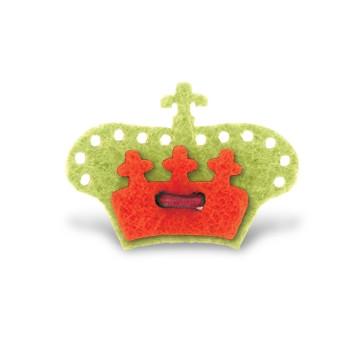 Crown Lapel Pin - Avalon Green with Portsalon Red - Stolen Riches