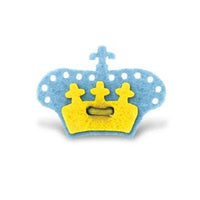 Crown Lapel Pin - Bishop Blue with Huckleberry Yellow - Stolen Riches