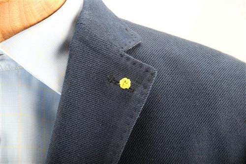 Crown Lapel Pin - Bishop Blue with Huckleberry Yellow - Stolen Riches